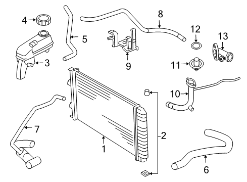 1995 Chevrolet Cavalier Radiator & Components Adapter-Engine Water Outlet Diagram for 10221772