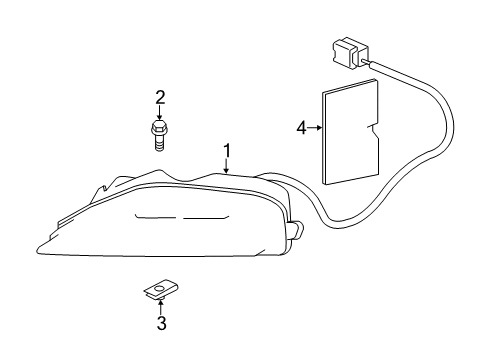 2021 INFINITI Q50 Signal Lamps Turn Signal Lamp Assy-Front, LH Diagram for 26135-4GA1A