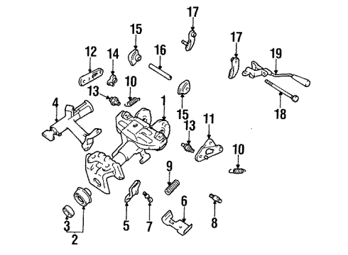 1996 Toyota Supra Housing & Components Upper Bracket Diagram for 45280-14120