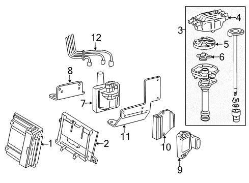 2006 GMC Savana 1500 Ignition System Spark Plug Diagram for 19299585