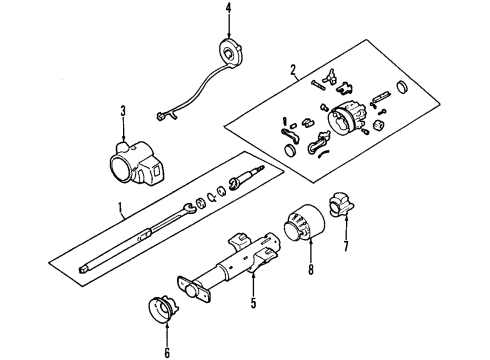 1995 Pontiac Grand Prix Steering Column, Steering Wheel Column Asm-Steering *C4 Diagram for 26040439