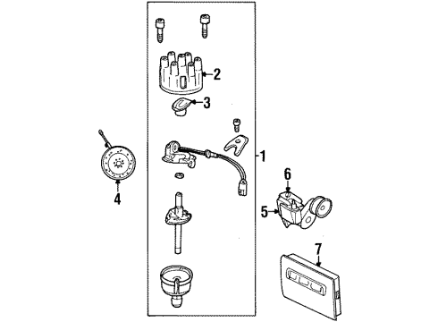 1998 Dodge Ram 1500 Powertrain Control Powertrain Control Module Diagram for 56046342AE