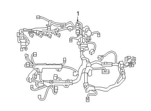 2018 Toyota Camry Wiring Harness Engine Harness Diagram for 82121-33G60
