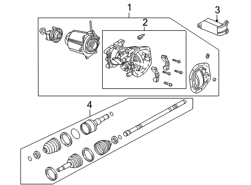 2007 Mercury Mariner Axle & Differential - Rear Damper Diagram for YL8Z-4A263-AA