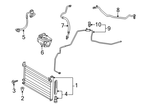 2011 Lexus HS250h Air Conditioner Compressor Assy, W/Motor Diagram for 88370-75010