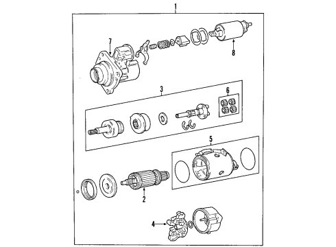 1999 Ford F-250 Super Duty Starter Starter Diagram for F81Z-11V002-AARM