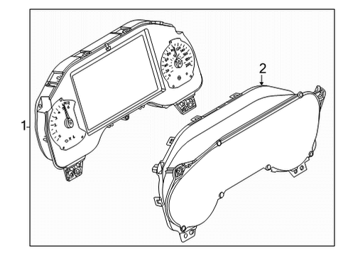 2022 Ford E-350 Super Duty Cluster & Switches Cluster Diagram for LC2Z-10849-B