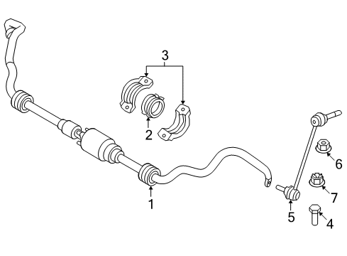 2014 BMW X6 Stabilizer Bar & Components - Front Hexagon Screw With Flange Diagram for 07119904141