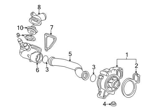 2000 Saturn LS1 Cooling System, Radiator, Water Pump, Cooling Fan Auxiliary Fan Diagram for 22721426