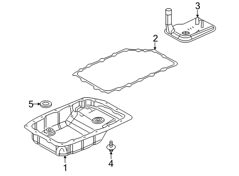 2008 Cadillac SRX Automatic Transmission Transmission Pan Diagram for 24239532