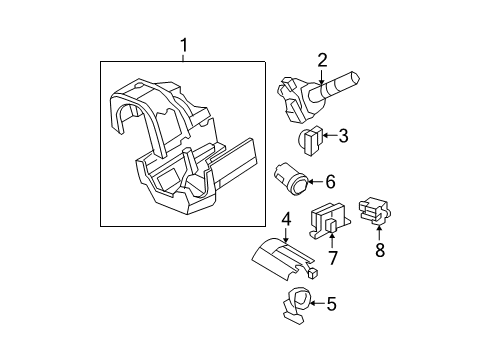 2006 Mercury Mountaineer Anti-Theft Components Control Module Diagram for 6L9Z-15604-BA