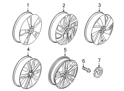 2014 BMW i3 Wheels Disc Wheel Light Alloy Jet Bl.Solenoid.Paint Diagram for 36116852058