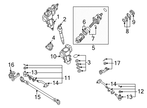 1999 Nissan Frontier Steering Column & Wheel, Steering Gear & Linkage, Housing & Components, Shaft & Internal Components, Shroud, Switches & Levers Shaft Assembly Sector Diagram for 49383-09W00