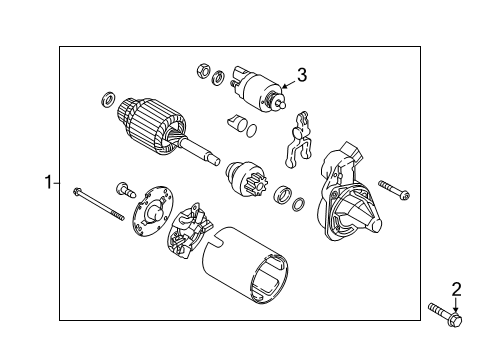 2022 Hyundai Kona Starter STARTER ASSY Diagram for 36100-2M417