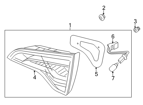 2014 Kia Sorento Combination Lamps Lamp Assembly-Rear Combination Inside Diagram for 924061U600