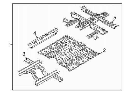 2022 Kia Sorento Floor & Rails Panel Assembly-Floor, Ctr Diagram for 65100R5000
