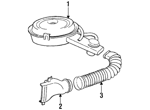 1985 Buick Riviera Air Inlet Adapter, Front Air Intake Duct Diagram for 22505347