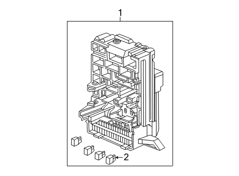 2007 Honda Element Electrical Components Box Assembly, Fuse Diagram for 38200-SCV-A24