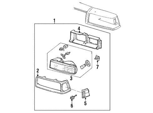 1989 Buick Skylark Headlamps HARNESS, Chassis Wiring Diagram for 12099424