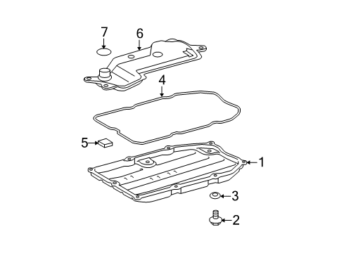 2010 Lexus IS F Transmission Automatic Transmission Oil Pan Gasket Diagram for 35168-50010