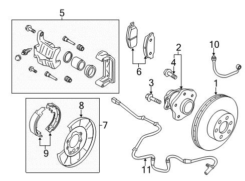 2014 Nissan Juke Anti-Lock Brakes Sensor Assembly Anti Ski, Rear Diagram for 47901-1KA0A