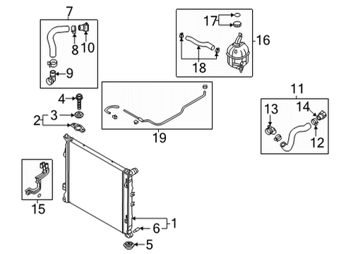 2021 Kia Sorento Radiator & Components Tank Assy-Reservoir Diagram for 25430P4001