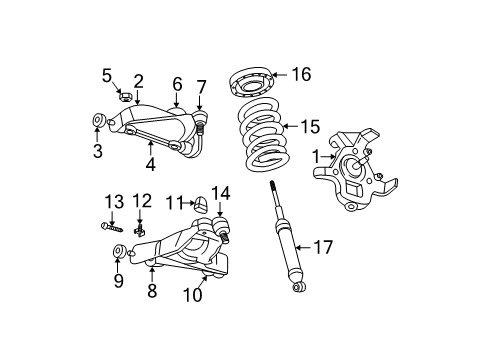 1999 Dodge Dakota Front Suspension Components, Lower Control Arm, Upper Control Arm, Stabilizer Bar B/JNT Pkg-Lower Control Arm Diagram for 5103142AC