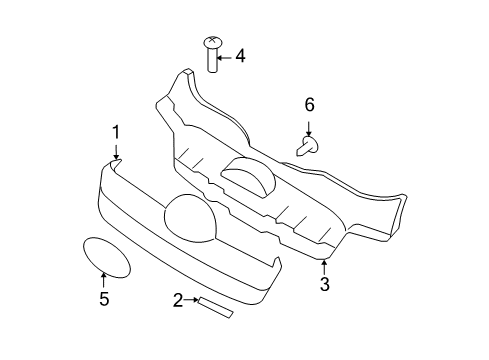 2008 Hyundai Accent Grille & Components Protector-Anti Adhesion Diagram for 86352-1E000