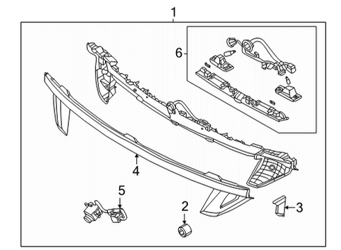 2022 Hyundai Tucson Tail Lamps FLANGE COVER-REAR COMB INSIDE Diagram for 92441-N9000