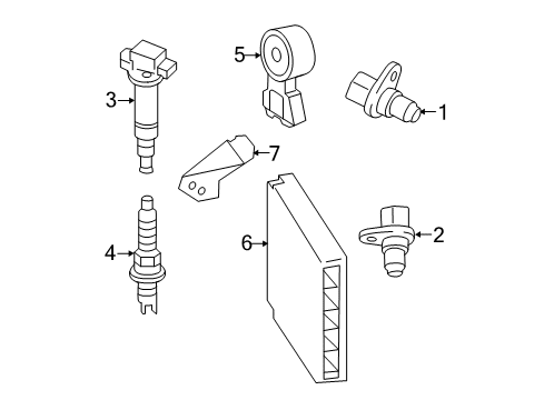 2012 Scion iQ Powertrain Control ECM Bracket Diagram for 89539-74010