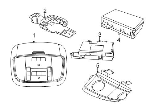 2012 Dodge Durango Wiper & Washer Components Lamp-Dome And Reading Diagram for 1RJ04HDAAD