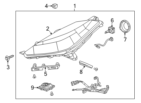 2015 Chevrolet Corvette Headlamps Wire Harness Diagram for 23218550