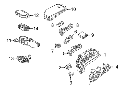 2020 Toyota Corolla Fuse & Relay Fuse Holder Diagram for 82660-12430