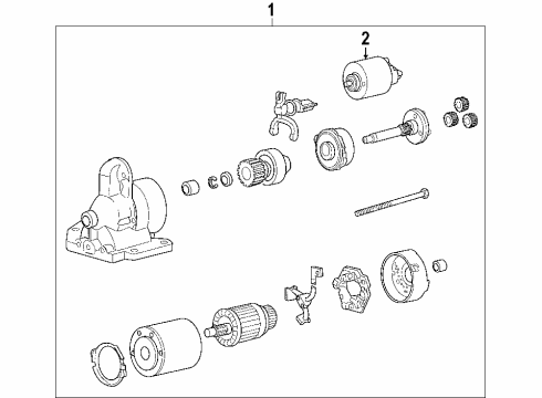 2007 Ford Fusion Starter Starter Diagram for 6E5Z-11002-BA