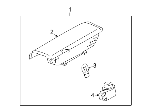 2003 Infiniti M45 Bulbs Lamp Assembly-Stop, High Mounting Diagram for 26590-CR001