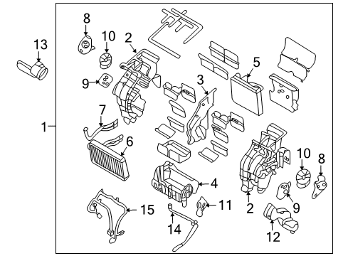 2007 Hyundai Entourage HVAC Case Wiring Assembly-Heater Diagram for 97176-4D400