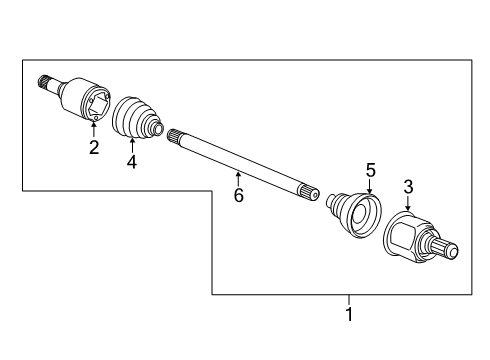 2021 INFINITI QX50 Drive Axles - Front Shaft Assy-Front Drive Diagram for 39100-5NA4A