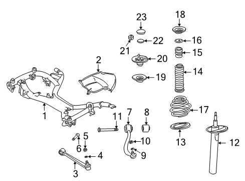 1998 BMW 540i Front Suspension Components, Lower Control Arm, Ride Control, Stabilizer Bar Plate Diagram for 31331096068