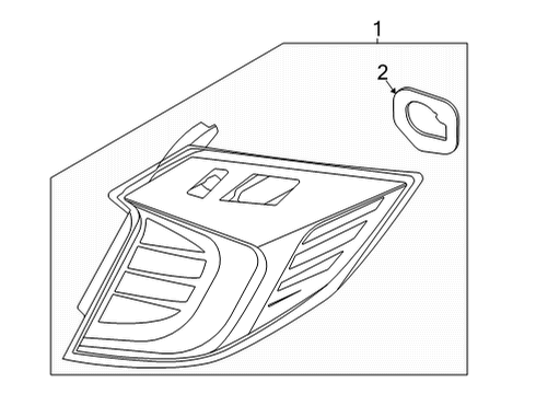 2021 Hyundai Sonata Tail Lamps Lamp Assembly-Rear Comb Outside, LH Diagram for 92401-L5100