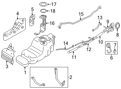 2011 Infiniti QX56 Fuel Supply Cap Assembly - Filler Diagram for 17251-1LA0B