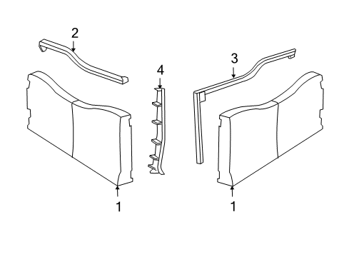 2001 Ford Excursion Back Door - Door & Components Weatherstrip Diagram for 3C7Z-7843722-AA