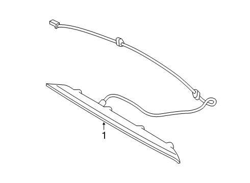 2020 Hyundai Veloster High Mount Lamps Lamp Assembly-High Mounted Stop Diagram for 92700-J3000