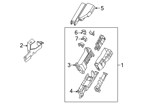 2017 Nissan Altima Fuse & Relay Bracket-Engine Room Harness Diagram for 24239-3TA1A