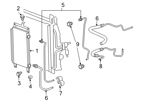 2009 Chevrolet Impala Trans Oil Cooler Inlet Pipe Diagram for 19130472