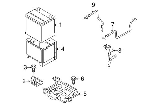 2009 Hyundai Elantra Battery Wiring Assembly-Battery(+) Diagram for 91850-2H210