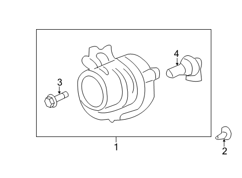 2012 Cadillac CTS Bulbs Fog Lamp Diagram for 25963286