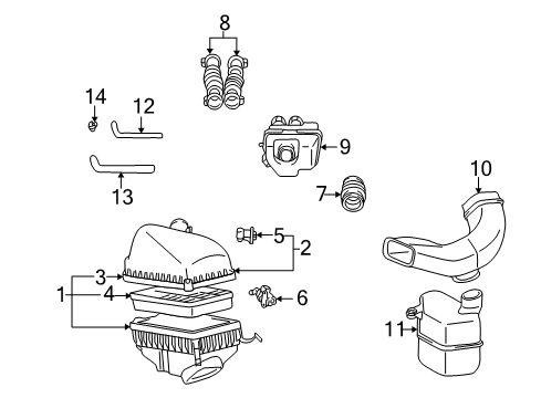 2000 Lexus ES300 Filters Cleaner Assy, Air Diagram for 17700-20120