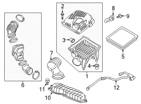 2016 Buick Envision Powertrain Control Inlet Duct Diagram for 13381198