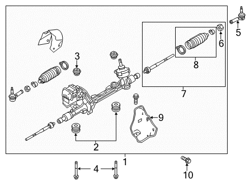 2011 Ford Explorer Steering Column & Wheel, Steering Gear & Linkage Shield Screw Diagram for -W710616-S439