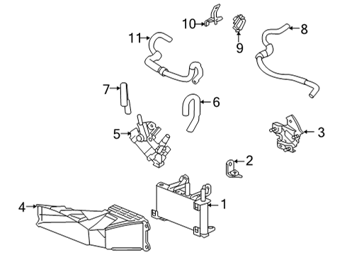 2021 Toyota Highlander Trans Oil Cooler Oil Hose Clamp Diagram for 32928-0E010